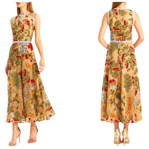 Monique Lhuillier | Dresses | Nwt Ml Monique Lhuillier Floral Embroidered  Mesh Aline Dress Size